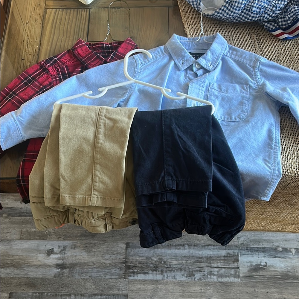 The Children's Place Black and Tan Kids Formal Pants